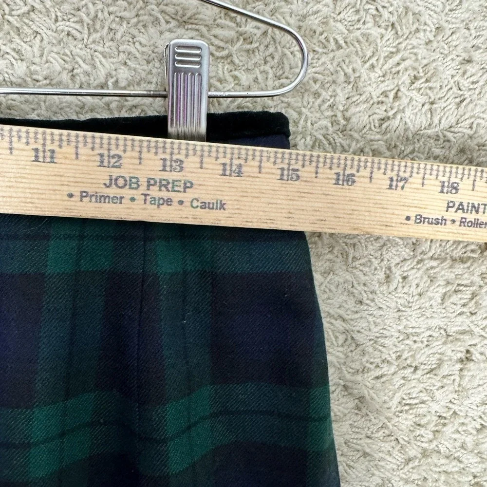 VTG‎ Brooks Brothers Wool Black Watch Plaid Knee Length Pencil Skirt Women's 12